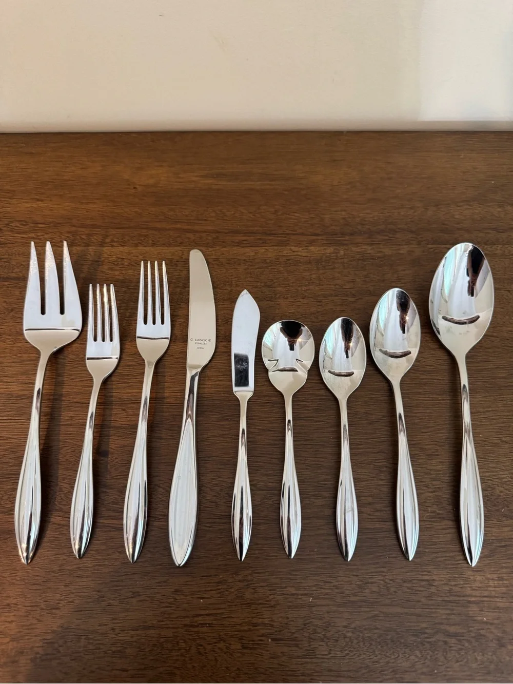 Lenox “Sculpt” 61-Piece 18/10 Stainless Flatware Set